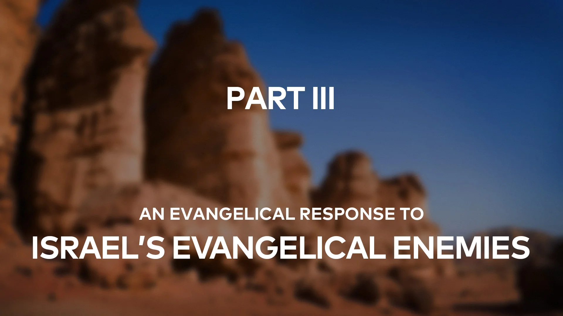 III. Replacement Theology: Time-Honoured Error