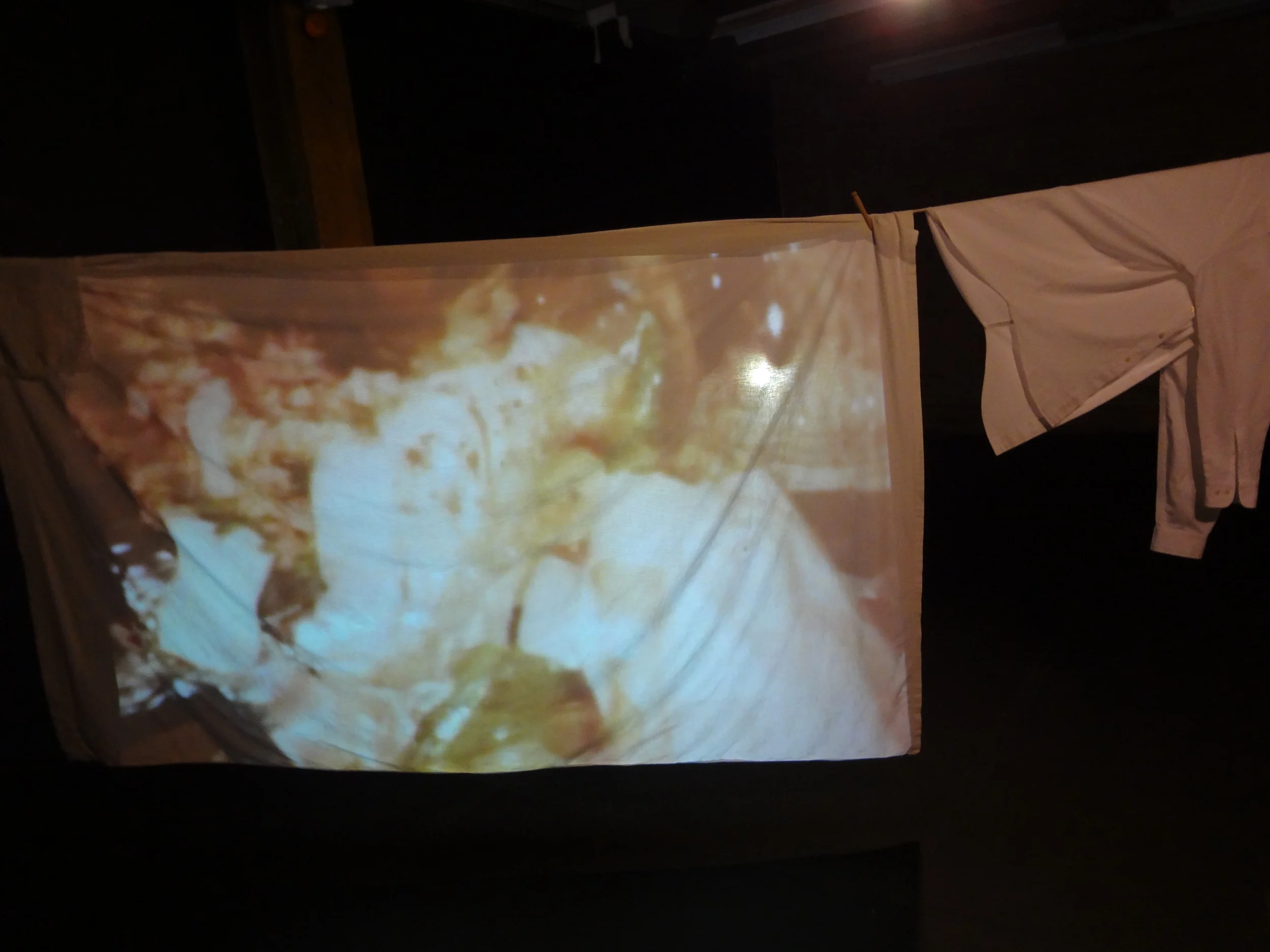 Detail of Projected Video on Sheet