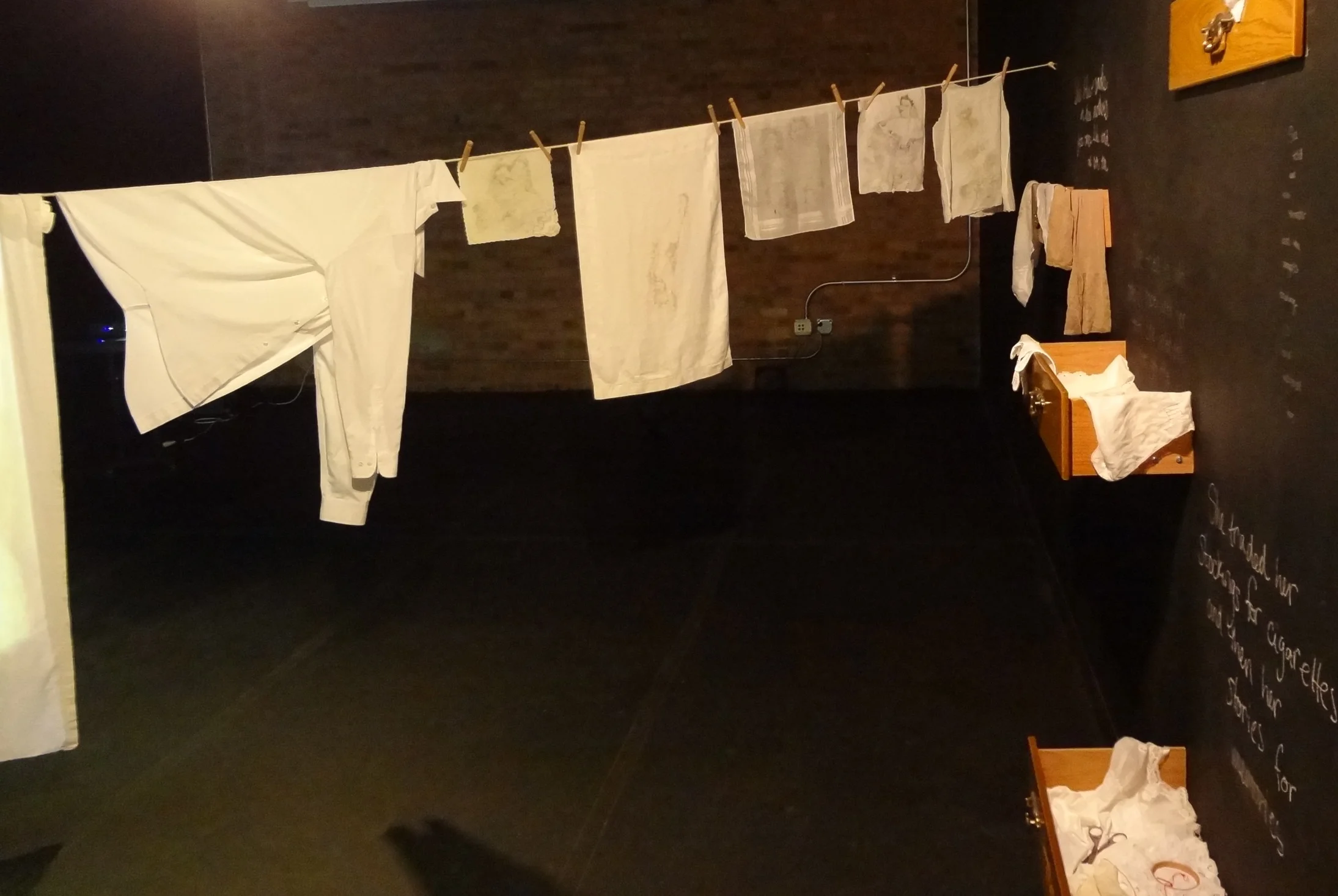 Wide Shot of Clothesline