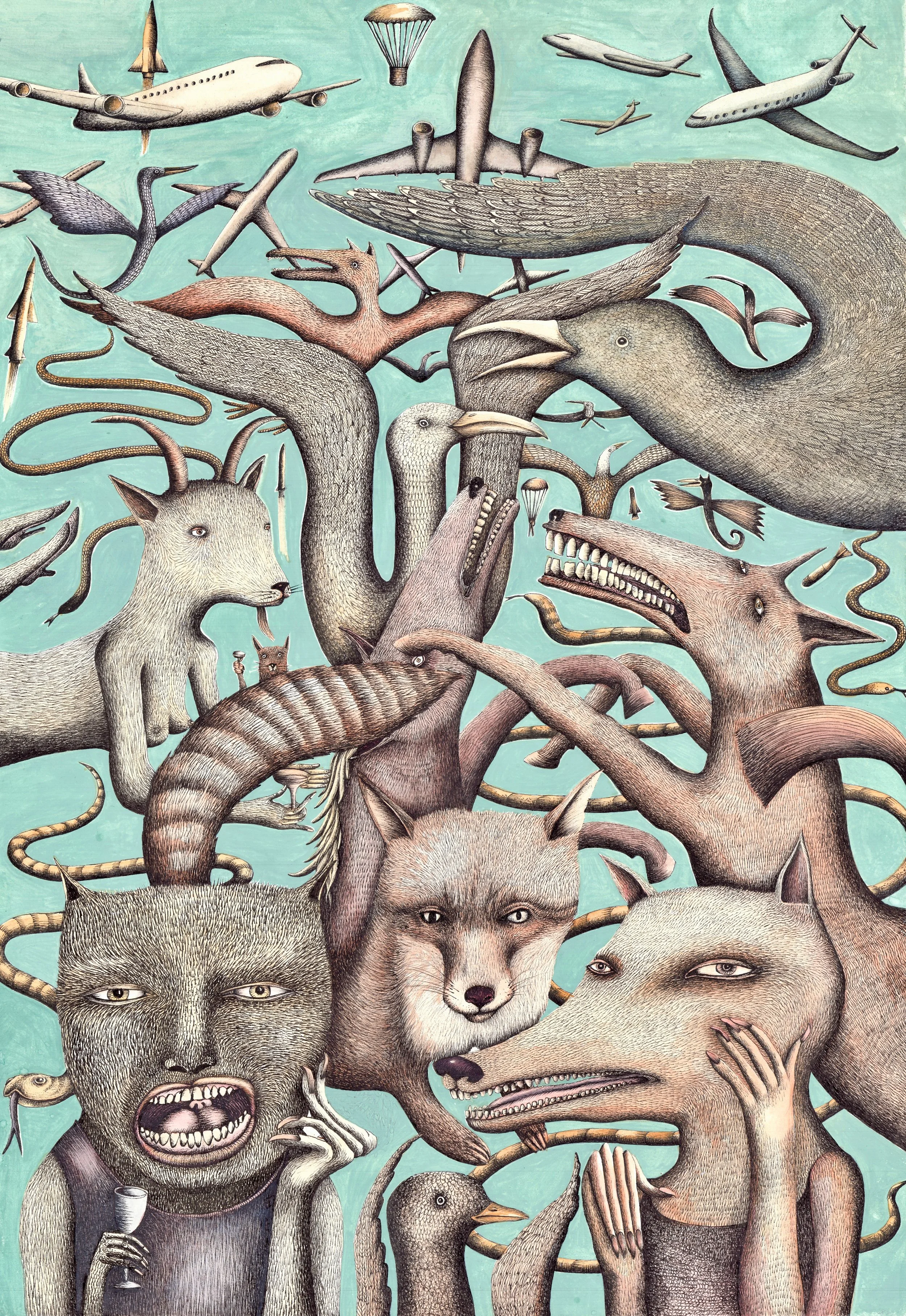 'Crazy World' A3 Limited Edition Sue Syme Print