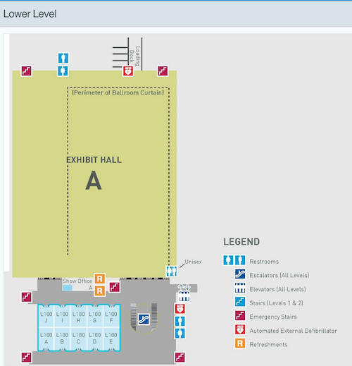 Convention Center Map - Lower Level
