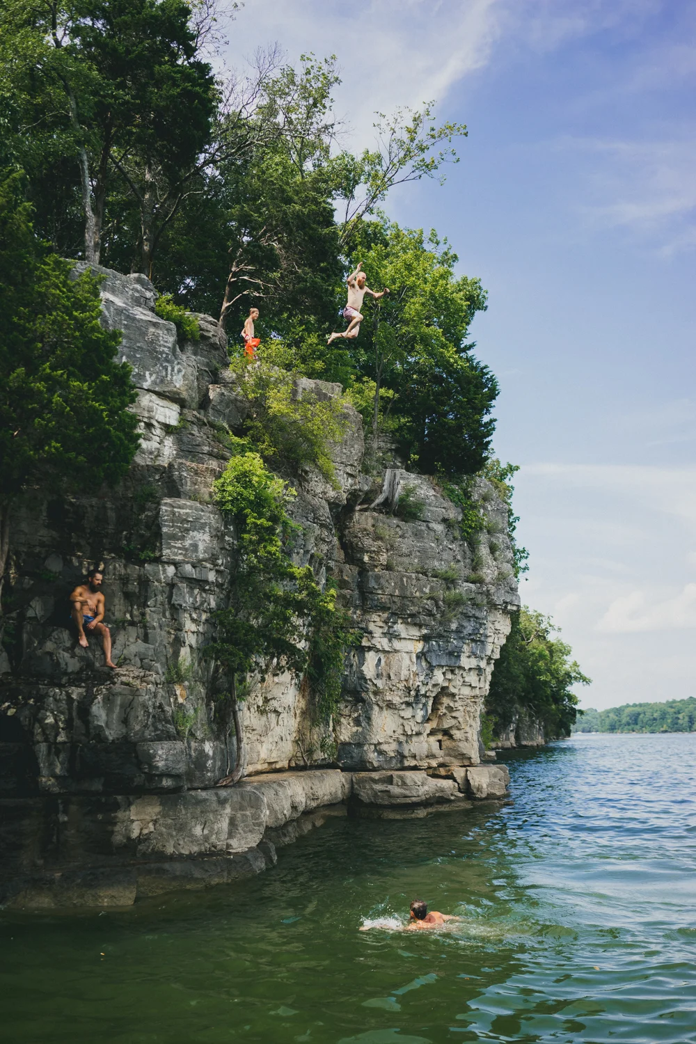 8.) Cliff Jumping at Percy Priest