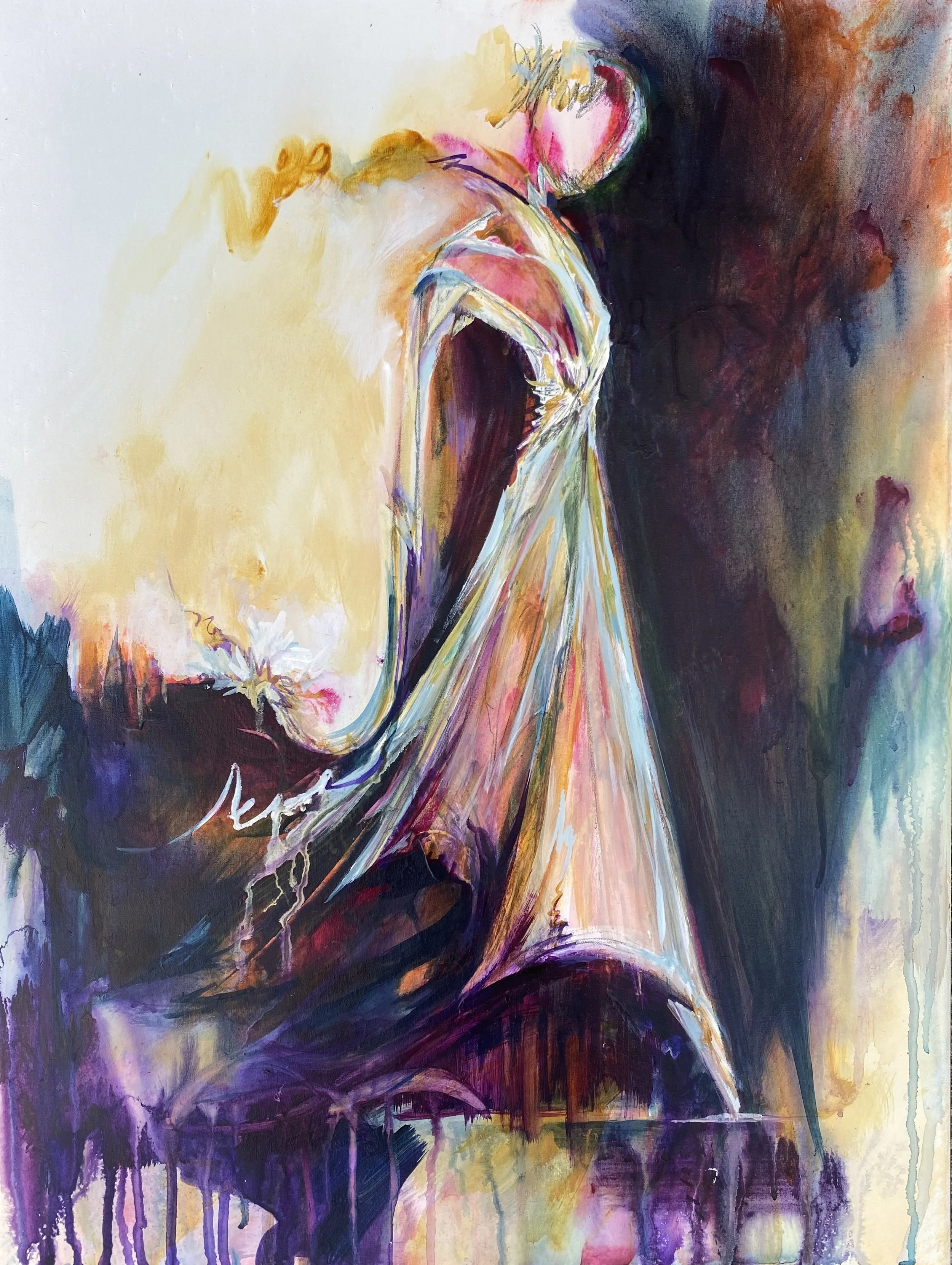 Lower  |  Acrylic . 18 x 24 . 650.00
