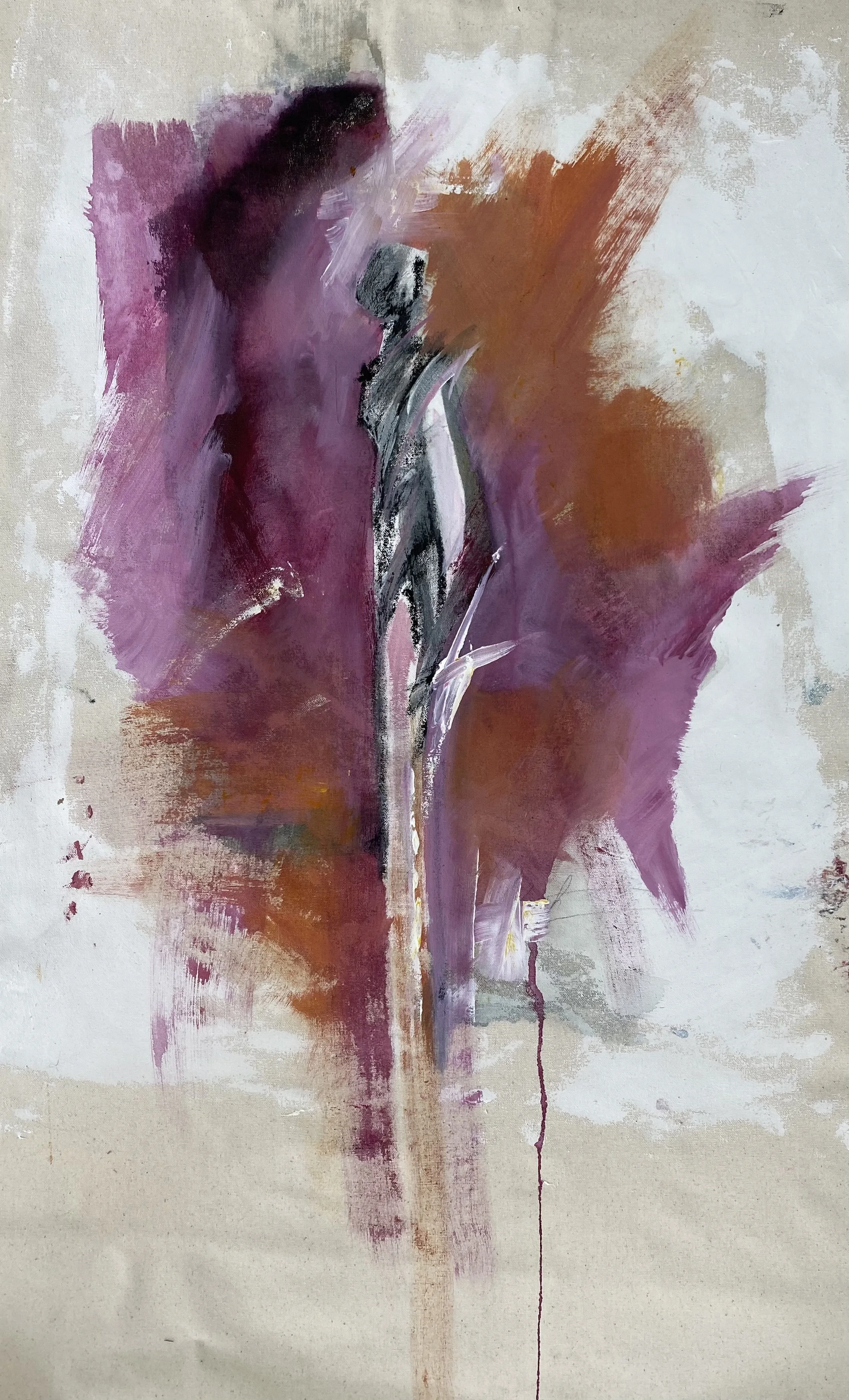 Facing Fear  |  Acrylic .  12" x 24" . 600.00
