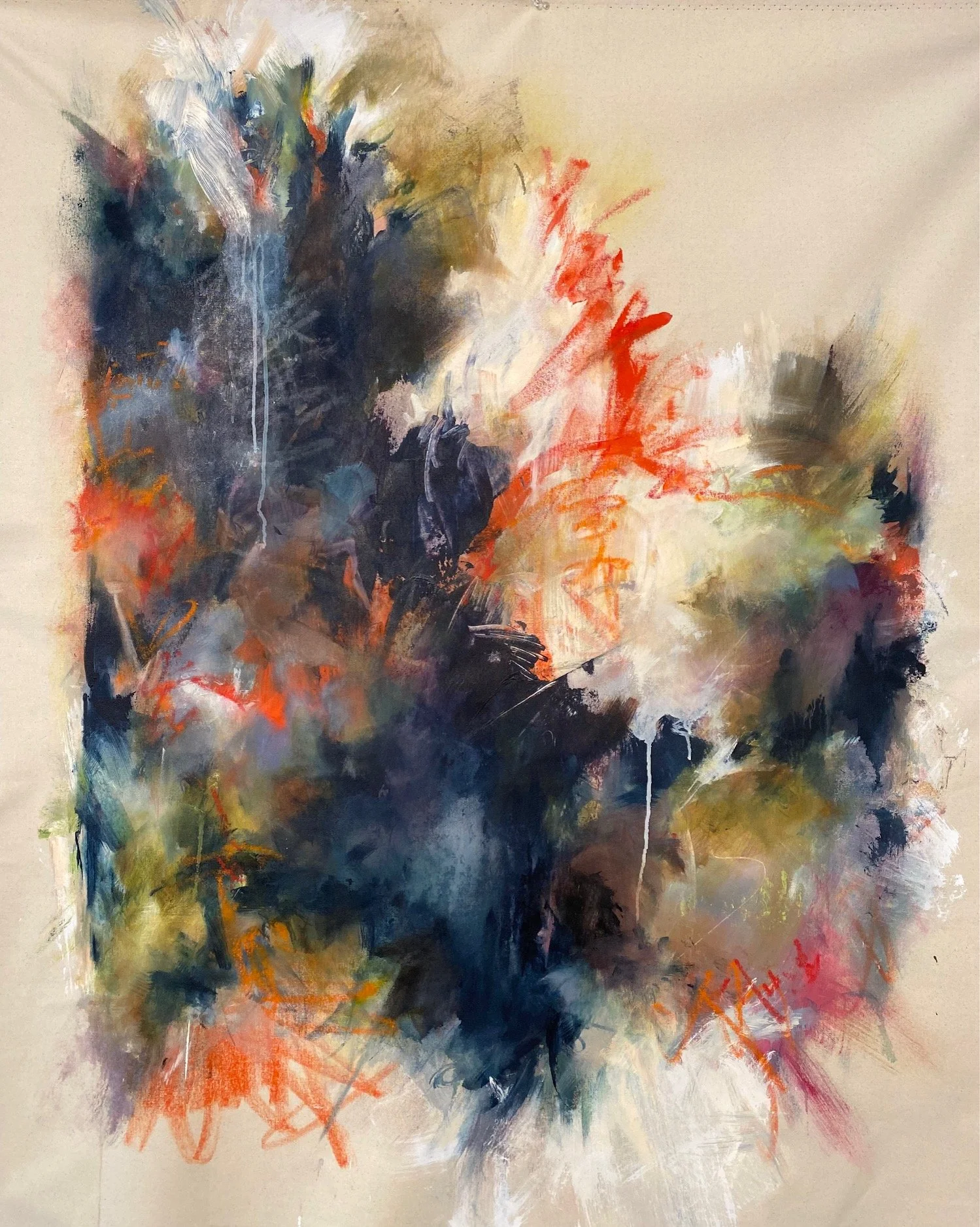   Without Trying    May you giggle, squeal and play.    May you do it again and again and again and again until    you forget you’re trying and    you’re just playing.    48 × 48    925 Unframed  