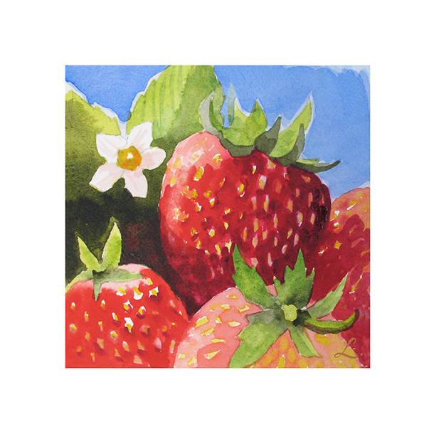 Strawberries with flower 122.png