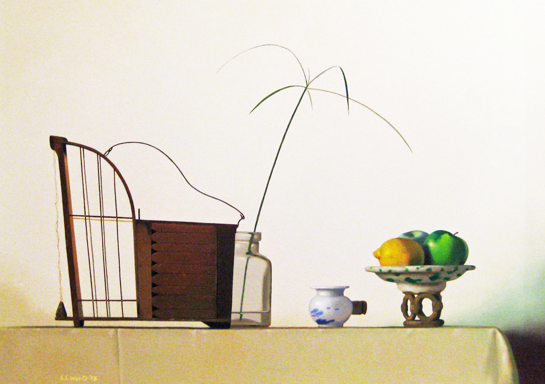 Bird Cage with Plant & Apples.jpg