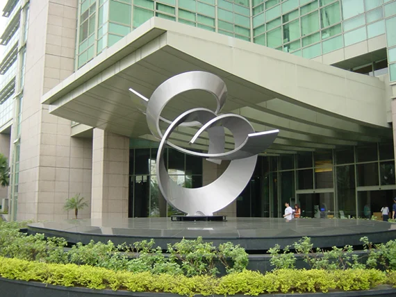 Commissioned Painted Steel Sculpture: "Affinity" by Anthony Poon for Housing and Development Board, Singapore