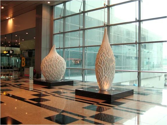 2007: Commissioned Wall Mural: "Floral Inspiration" by Han Sai Por for Singapore Changi Airport Terminal 3