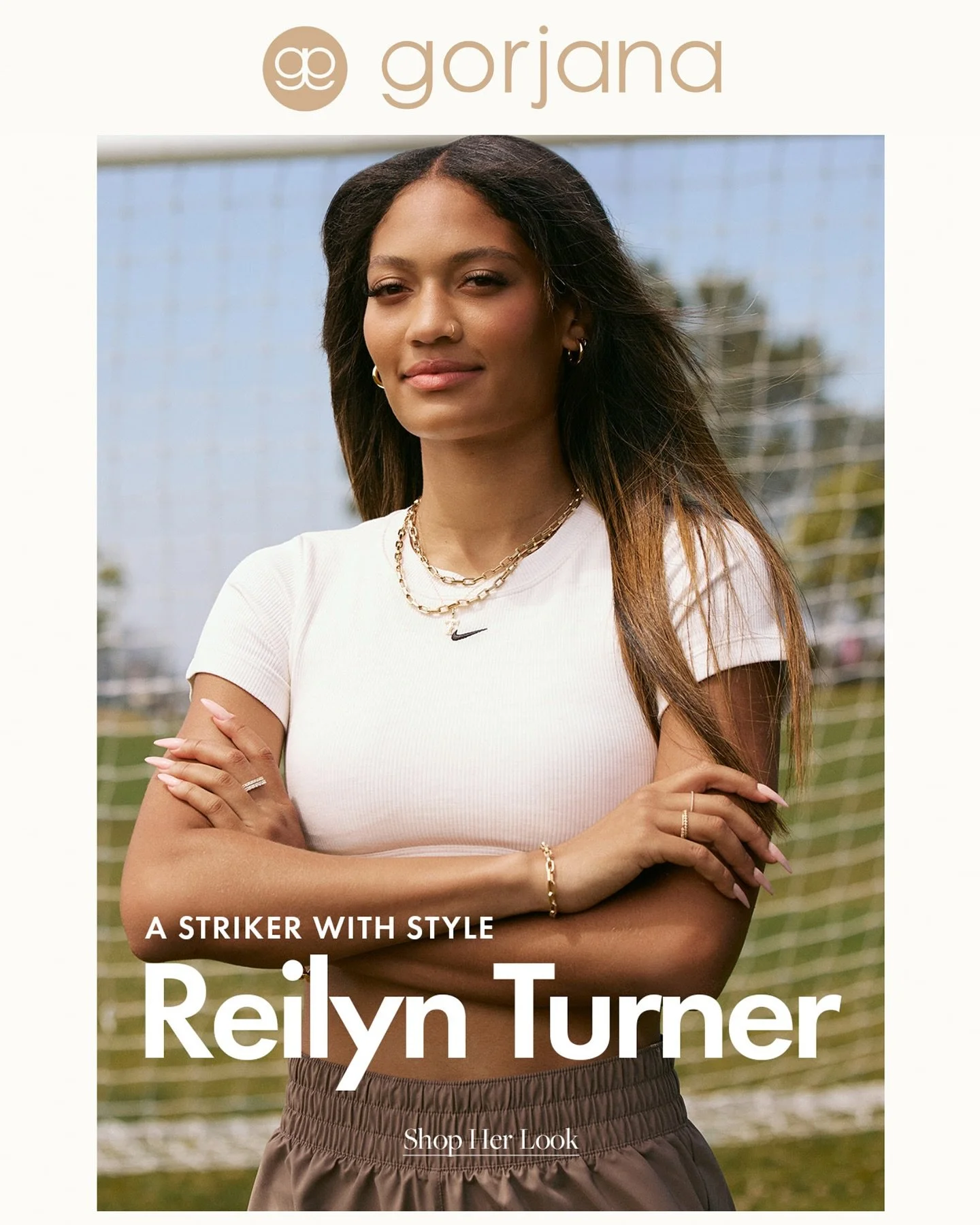 New with @gorjana x @reilynturner ⚽️