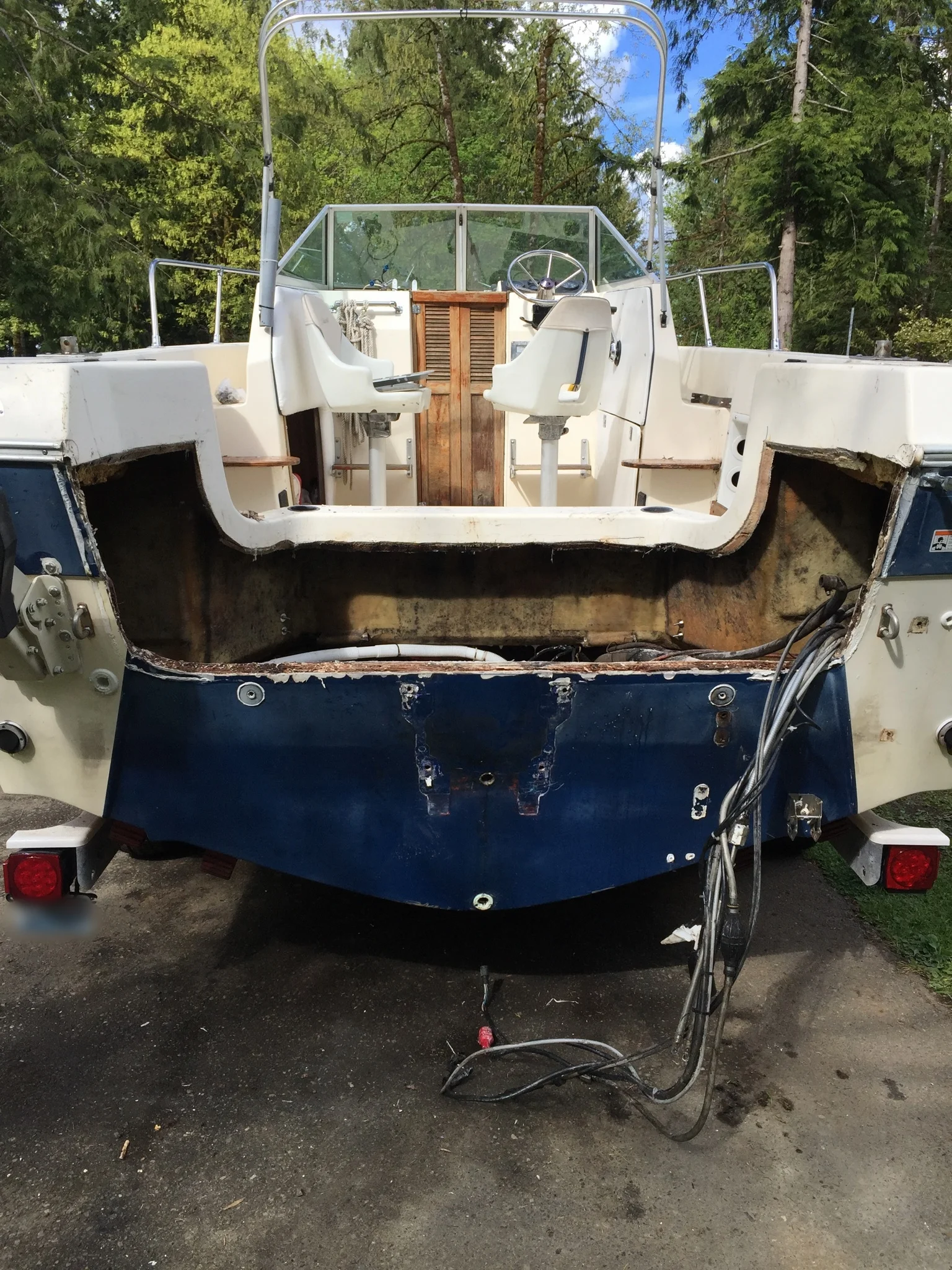 Transom Floor John S Fiberglass Repair