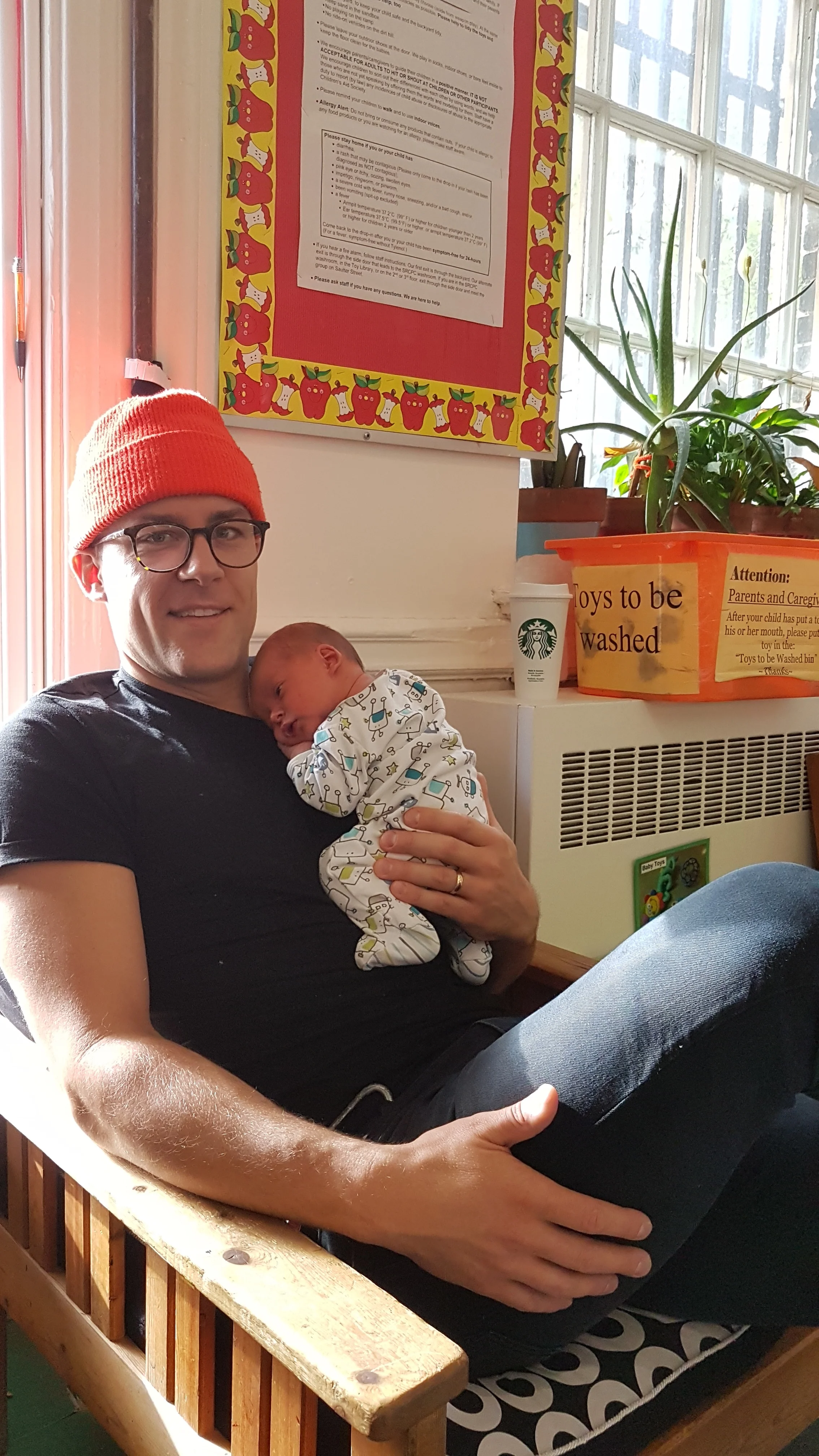 Daddy and new baby!