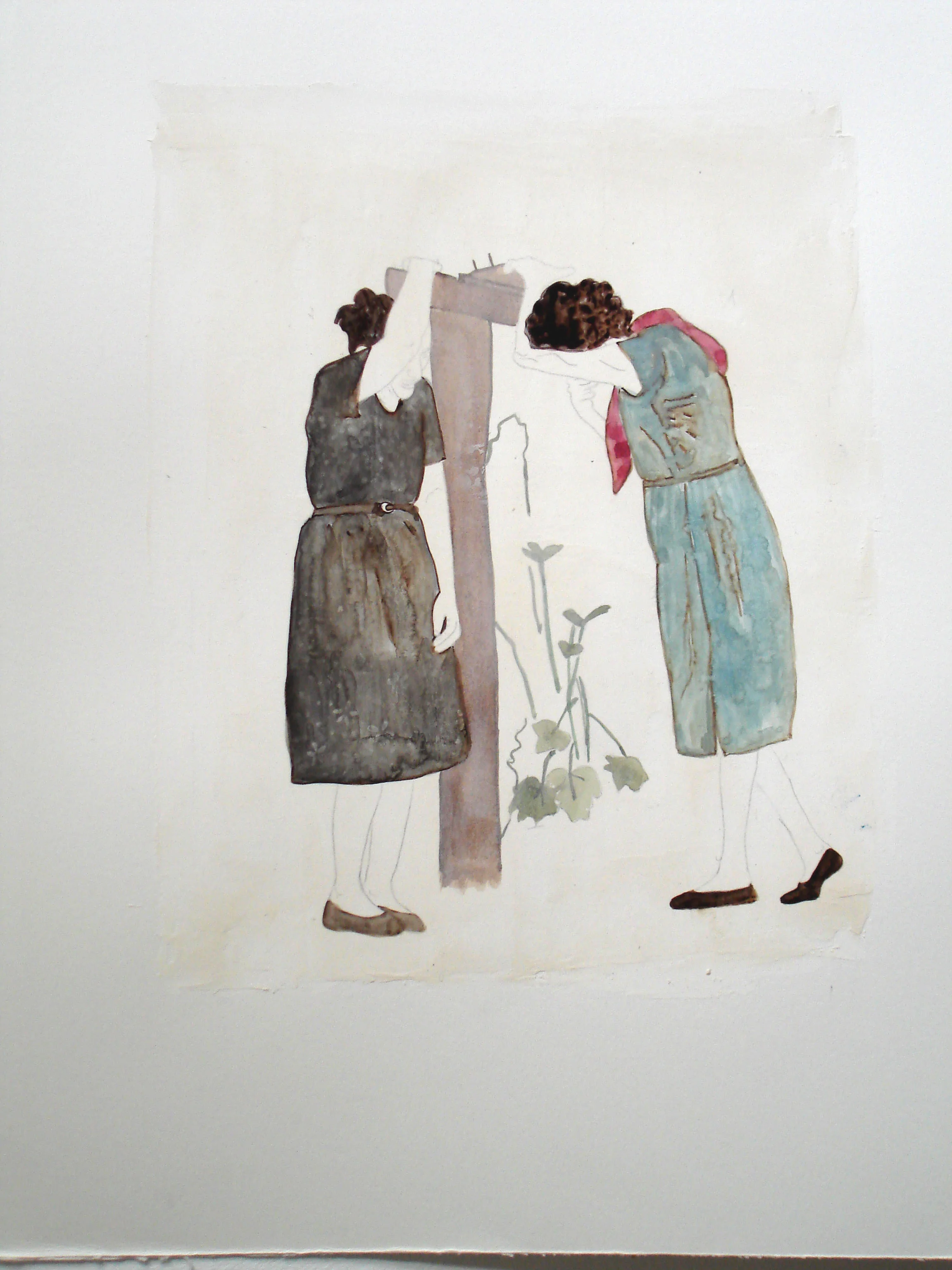 Bojaya 1, 2008, Gouache on paper, 16.14x.12.20 in 