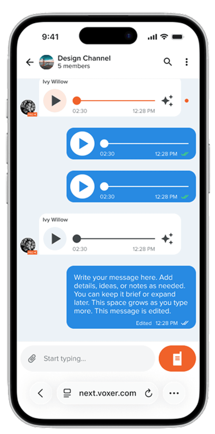 Edited message with label