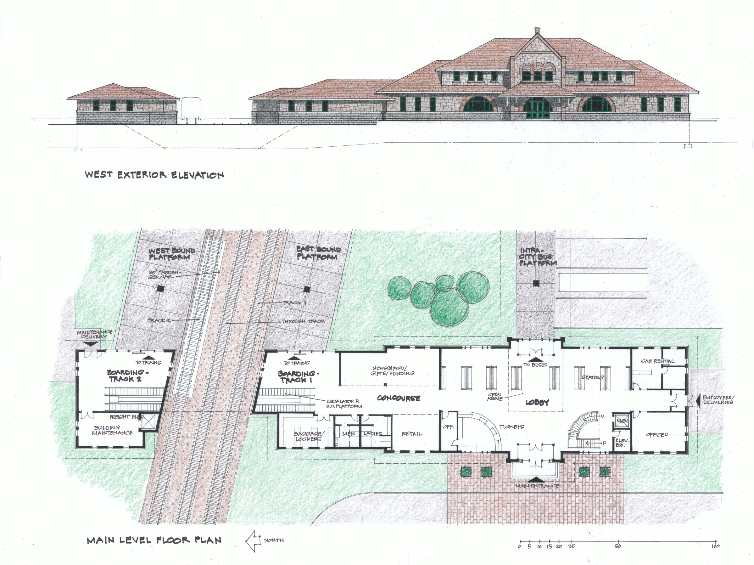 Eau Claire Depot Concept- Main Level Floor Plan