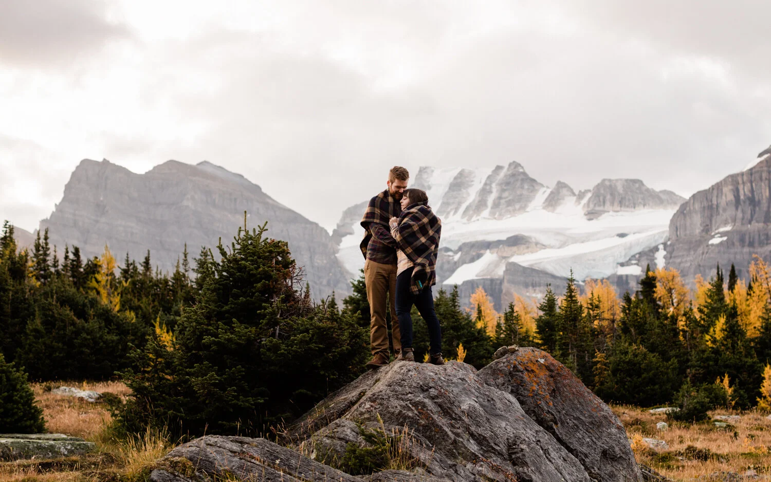 Larch Valley | Banff Engagement Photographers | Tessa &amp; Elliot