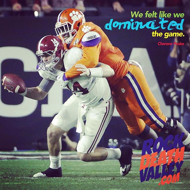 Charone Peake said he felt like the Tigers dominated during the National Championship.