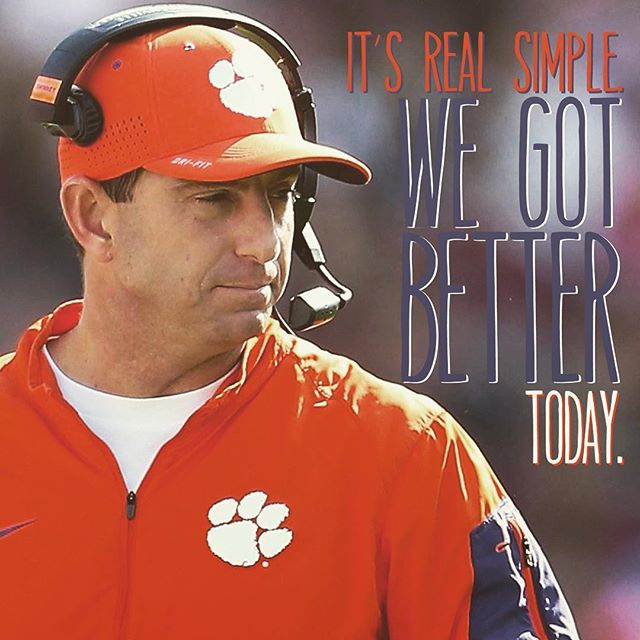 We got better yesterday, according to the coach. I agree.