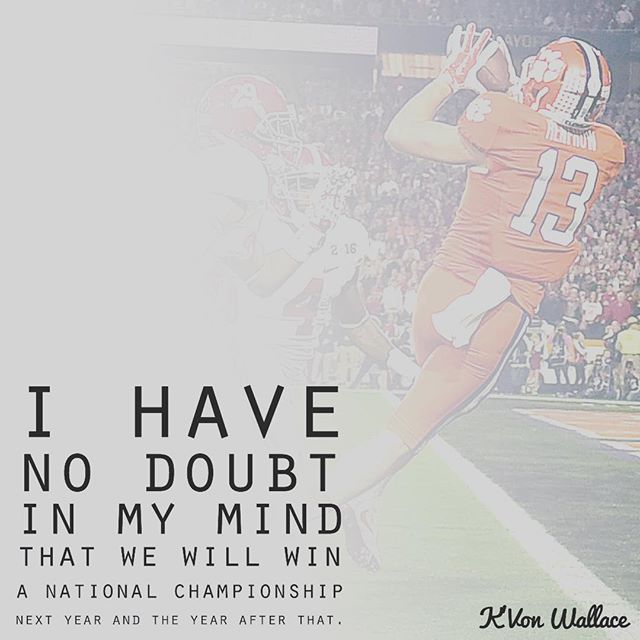 K'Von Wallace has high hopes. Love it.