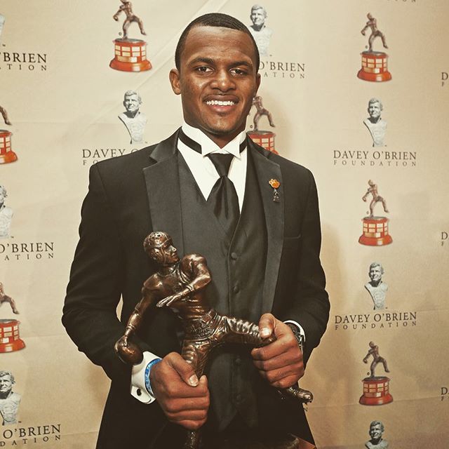 Deshaun Watson accepted the Davey O'Brien Trophy the other night.