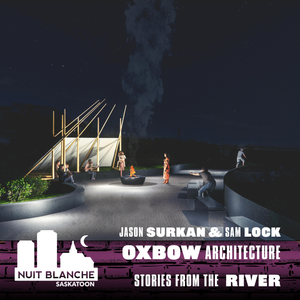 Location: River Landing, near the Pump House‘Stories From the River’ is a temporary storytelling pavilion situated on the bank of the South Saskatchewan. The structure, informed by traditional Métis ways of making, will serve as a quiet setting to l…