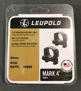 Leupold Mark 4 Riflescope Rings 1in Diameter Medium Matte Black Steel 60595 for sale online 