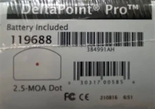 #98 DeltaPoint Pro 2.5 MOA Dot SN#384991AH.jpg