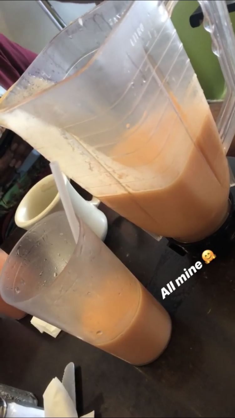The smoothie serving!