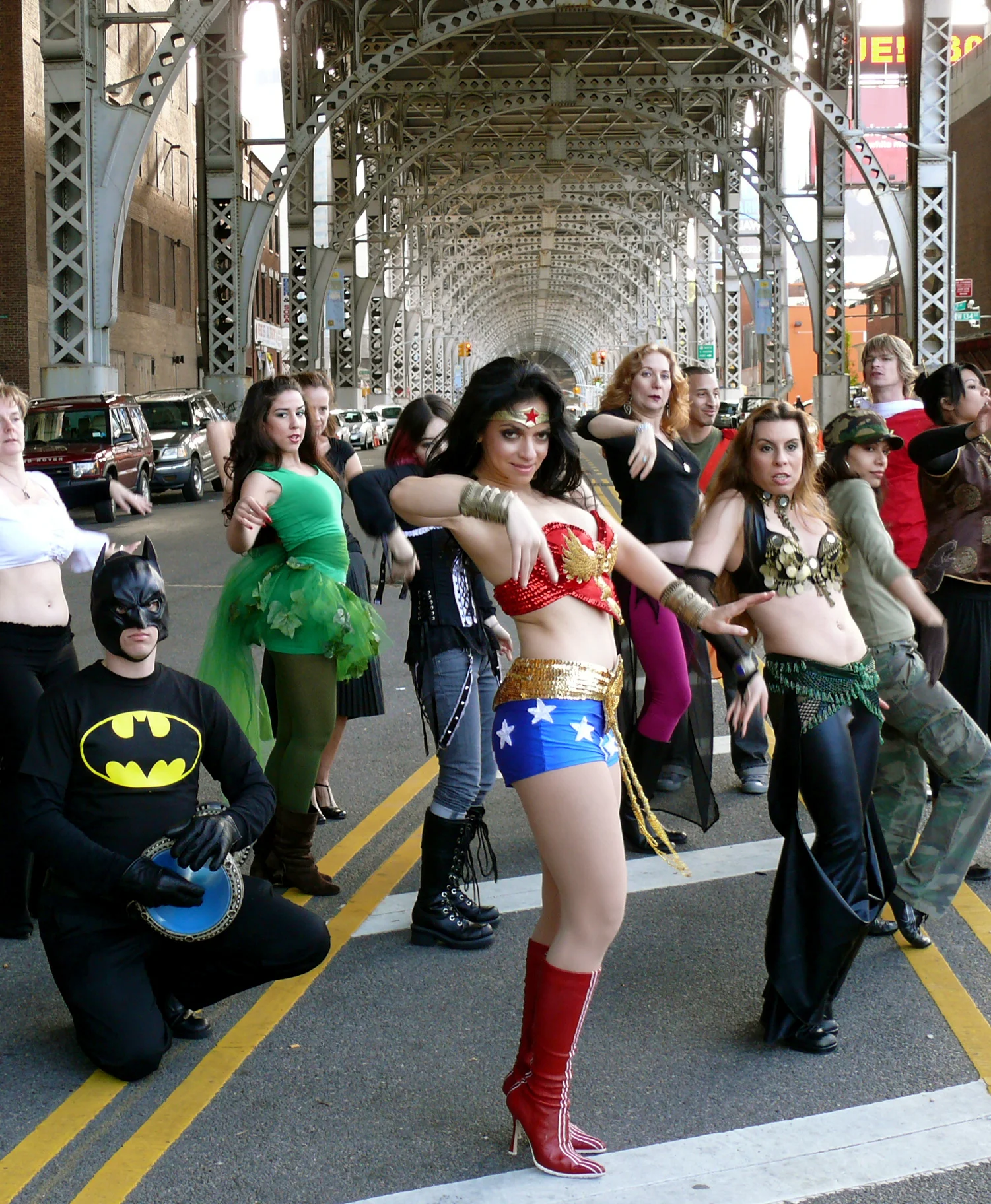 Video Still from Dorit's original Wonder Woman music video. 