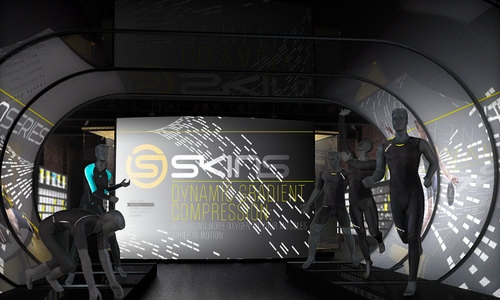 SKINS 'Fit Experience' bioform mannequins in the Brand Gallery.