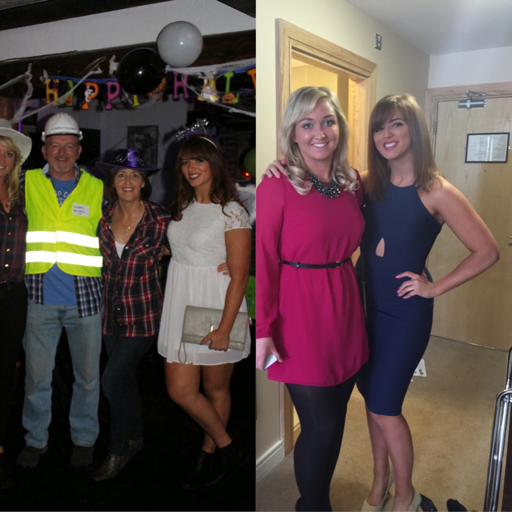 About 5 weeks of training hard and strict diet in the difference