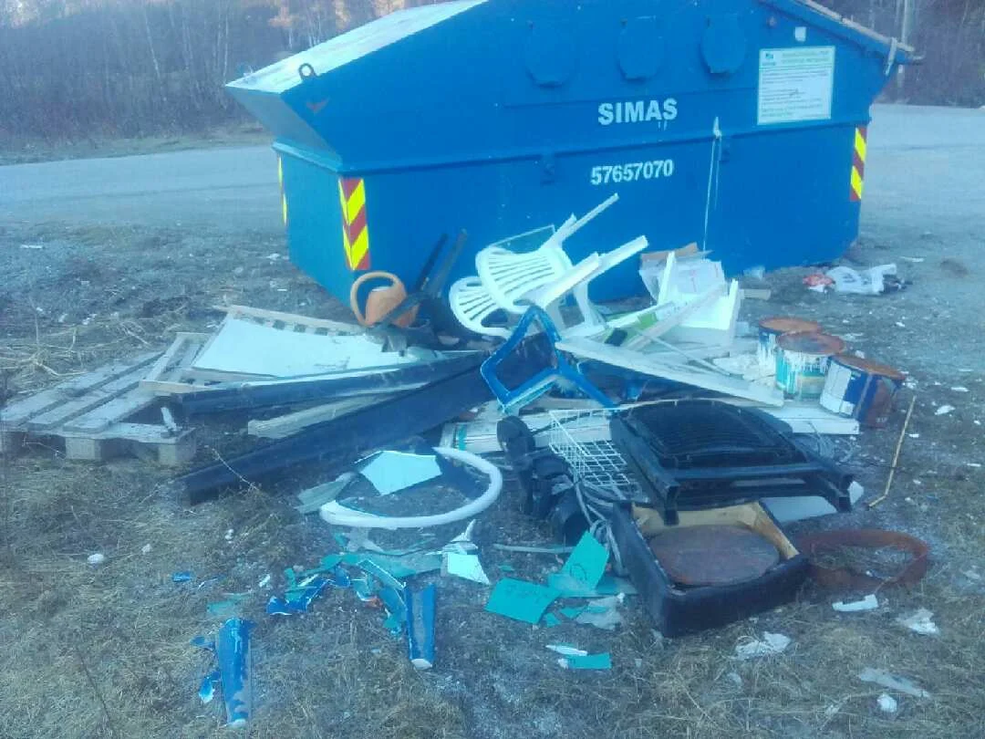 Slik vil me ikkje ha det i regionen vår. Hjelp oss å halde det reint og ryddig!