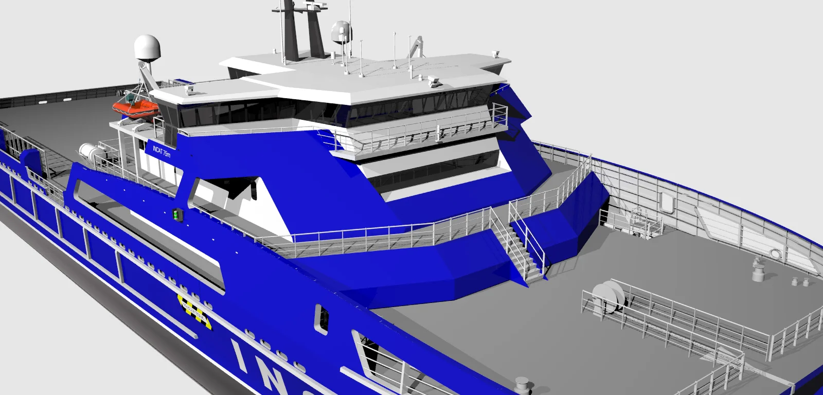  Concept styling for  INCAT  of a  75 metre Crew Boat  