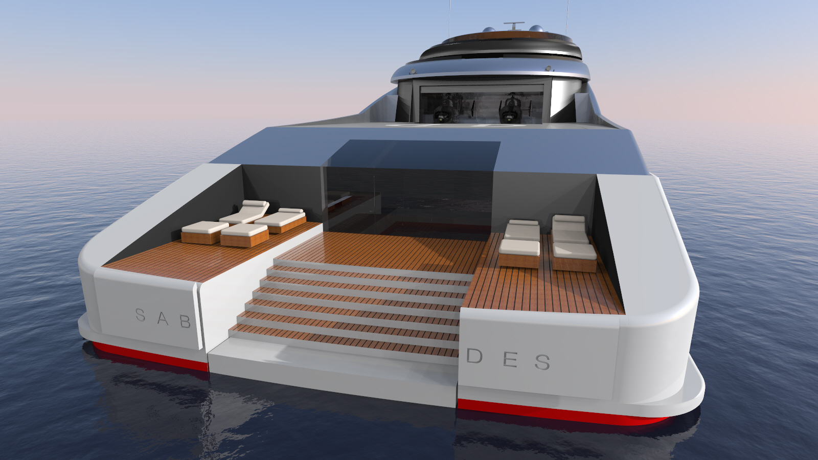 The design can have a float-in-dock to suit a 20m boat, or options for a beach club Online news links: Superyacht DESIGN The Superyacht OWNER BOAT International