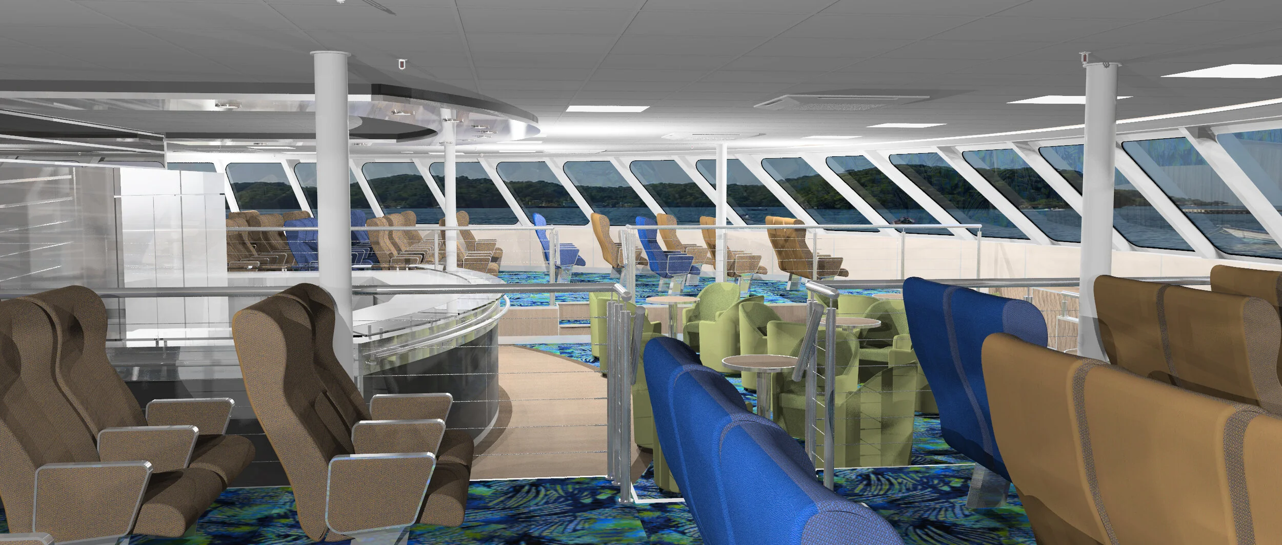 Interior design for  110m INCAT  Fast Ferry 