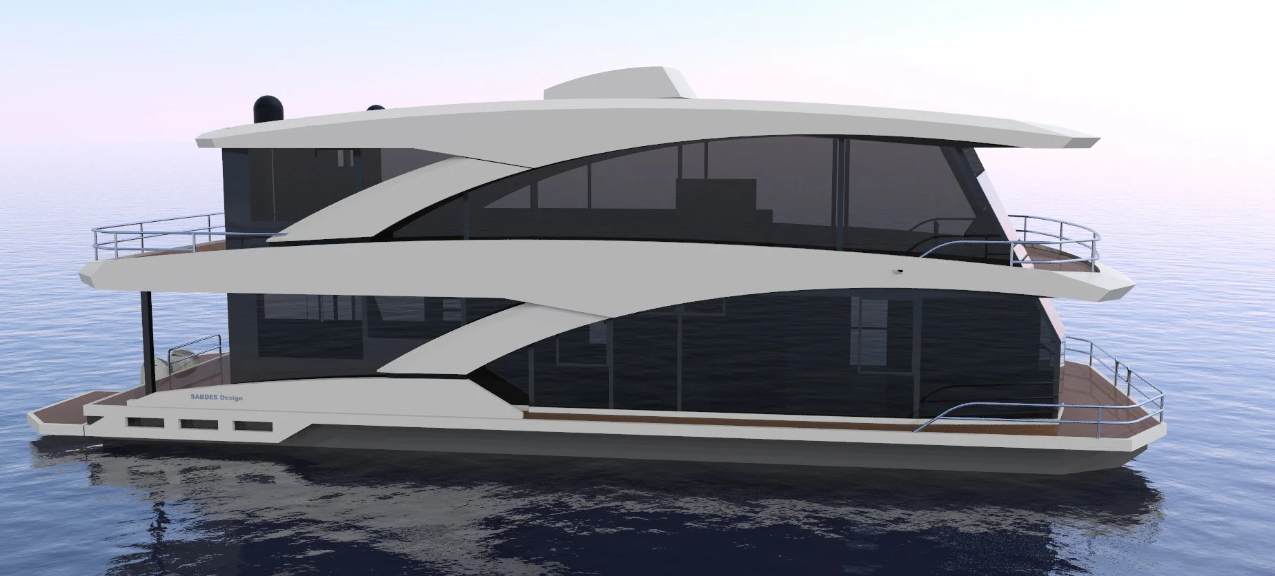 with Baldwin Boats, (our largest Houseboat to date, under construction)