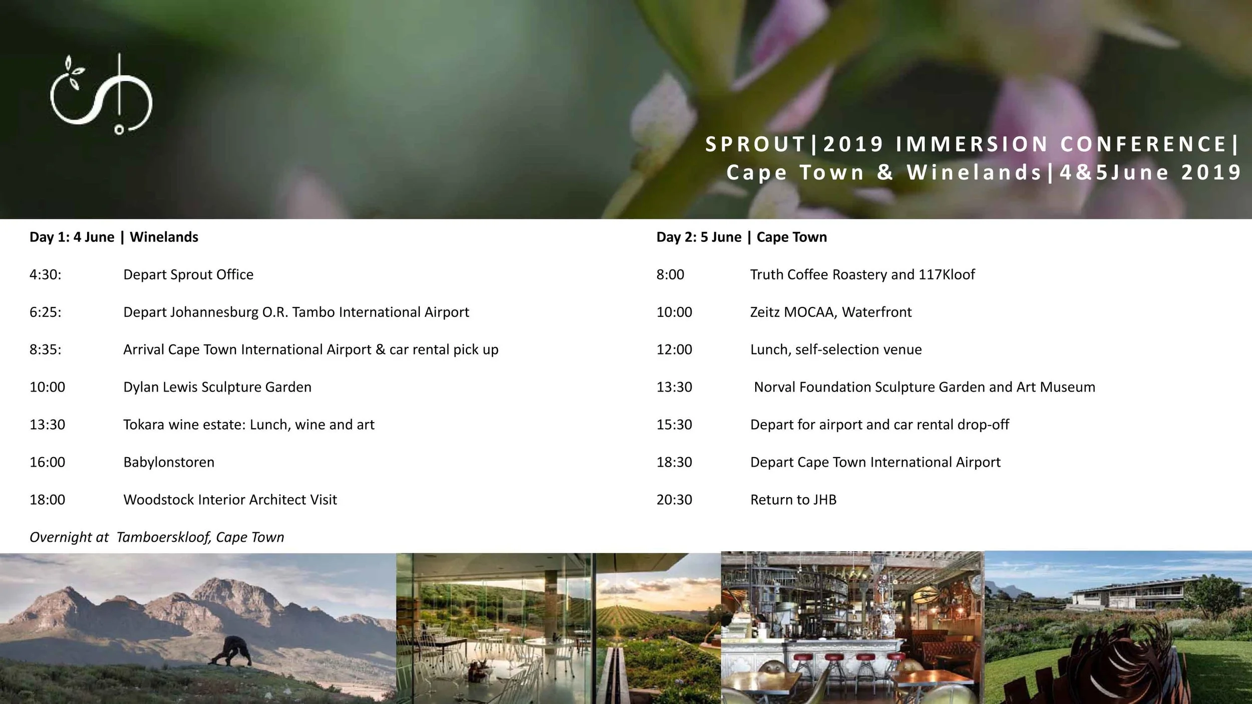 Our Itinerary