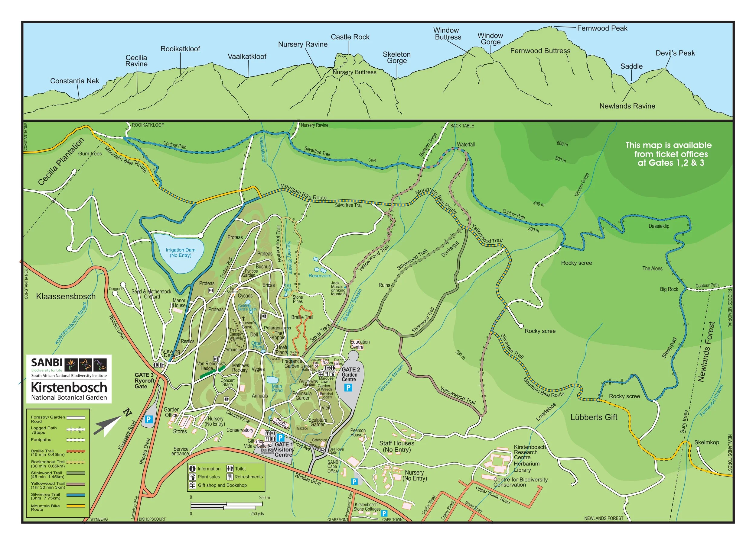Map of Kirstenbosch