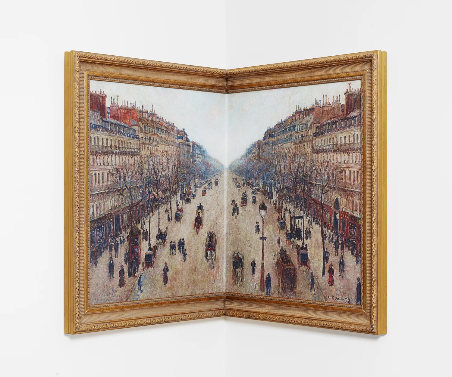 Corner painting (after Camille Pissaro's Boulevard Montmartre