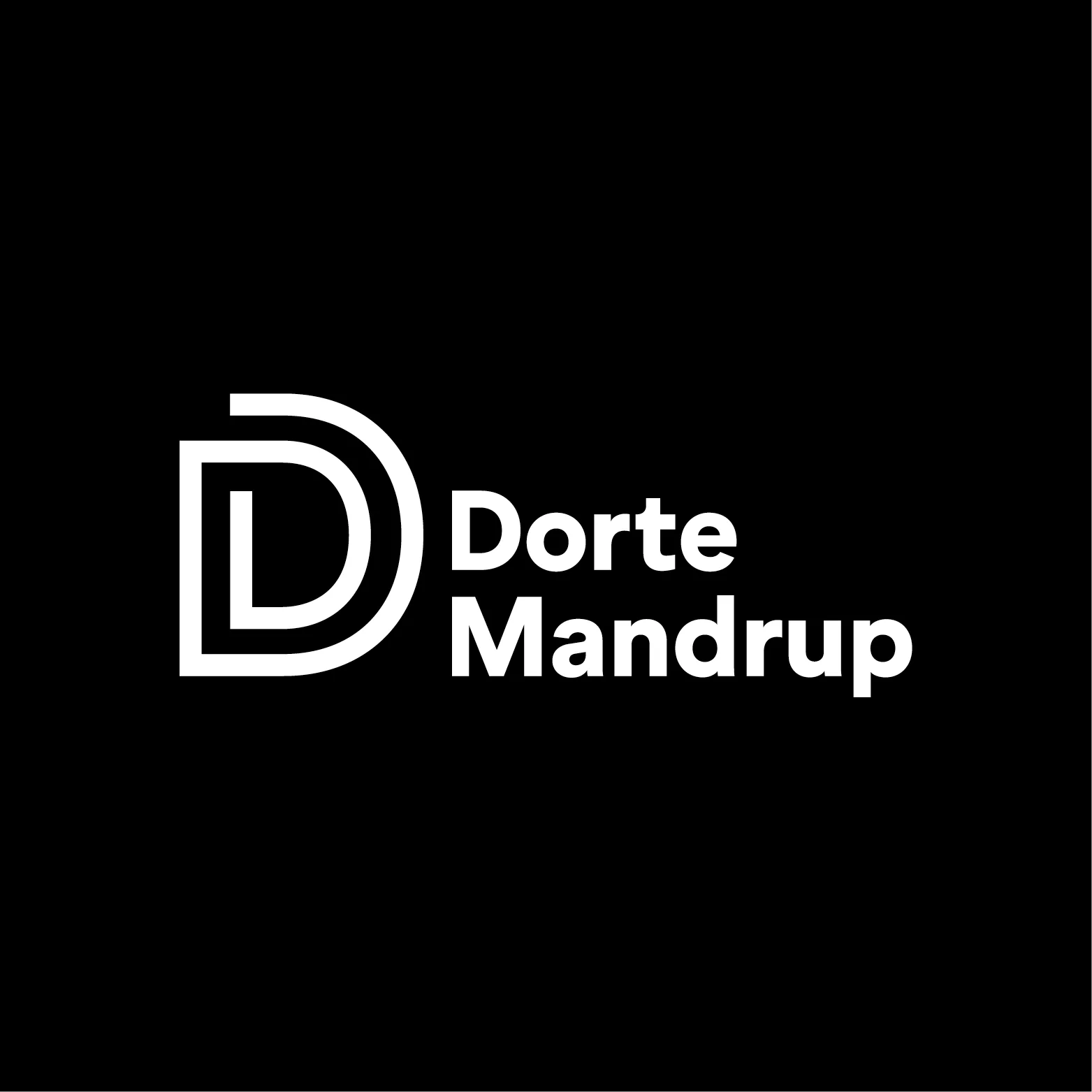 Dorte Mandrup Logotype White