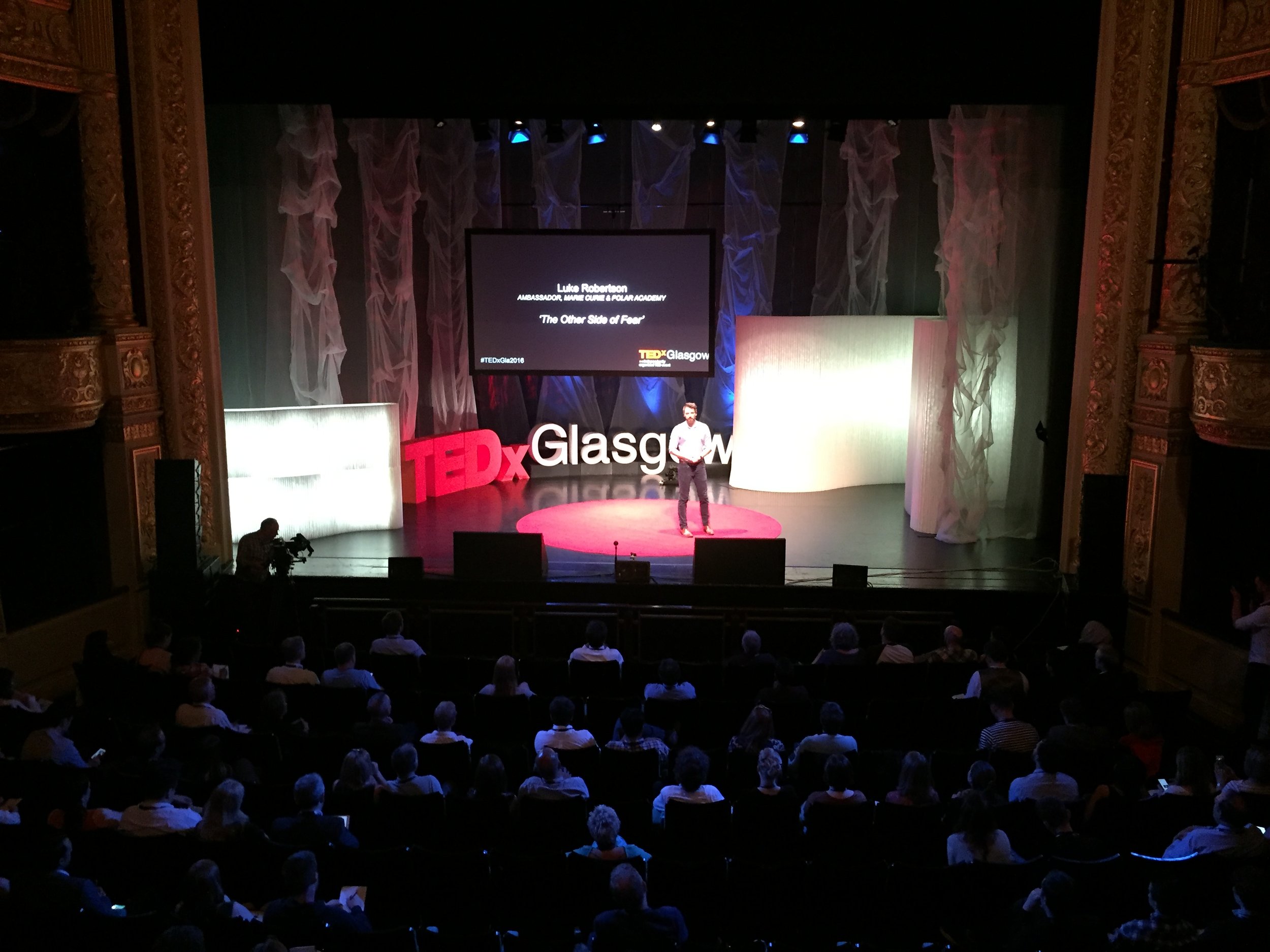 Luke speaking at TEDx Glasgow - The other side of fear