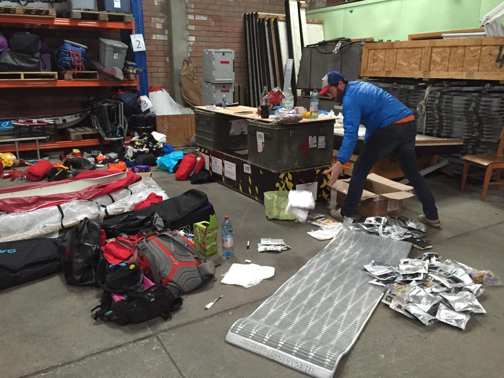 Reducing packaging weight before Antarctica