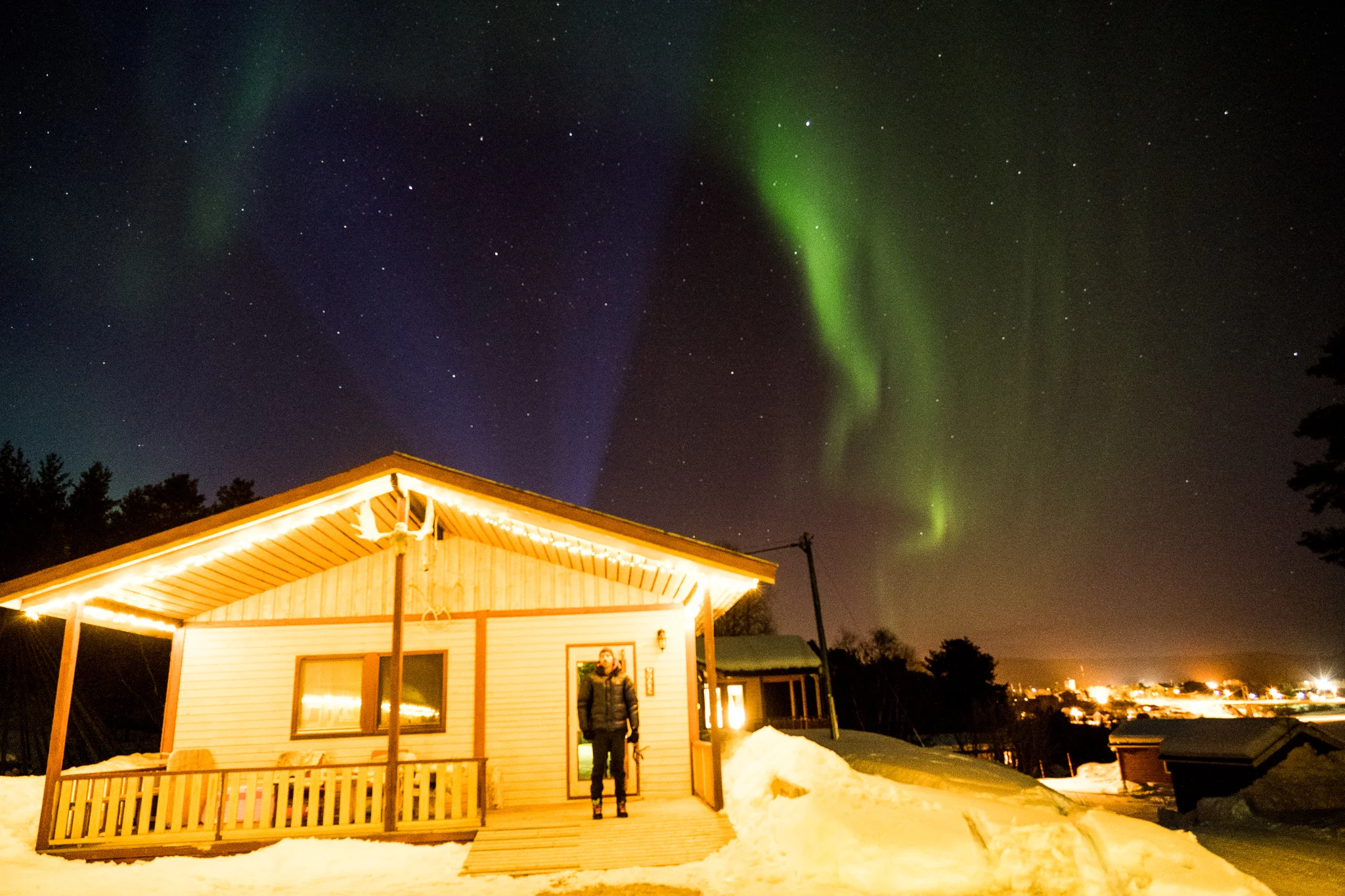 Northern lights over our base in Karasjok.