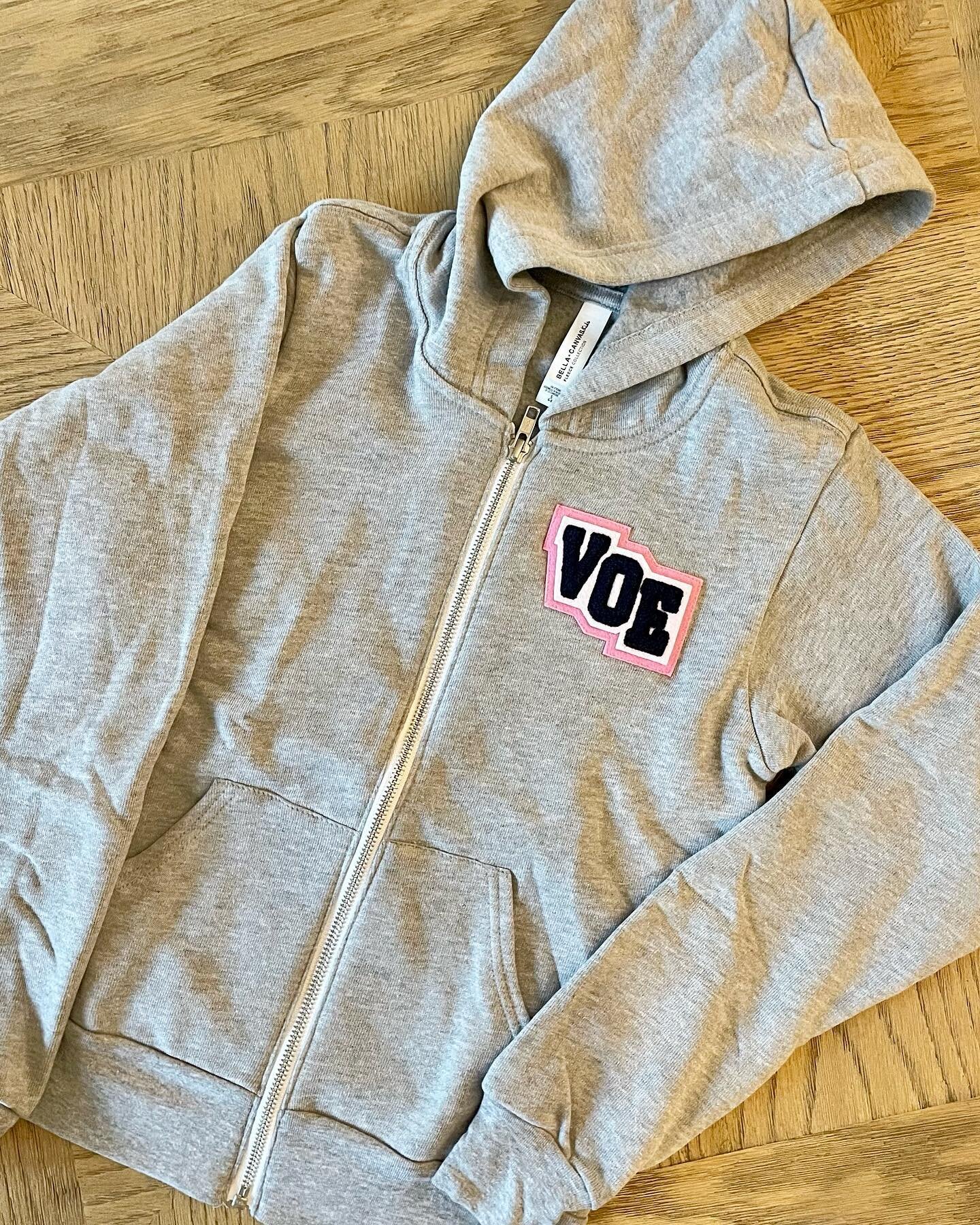 Chenille patches have been my favorite new addition this year! I love these simple but so cute VOE hoodies.