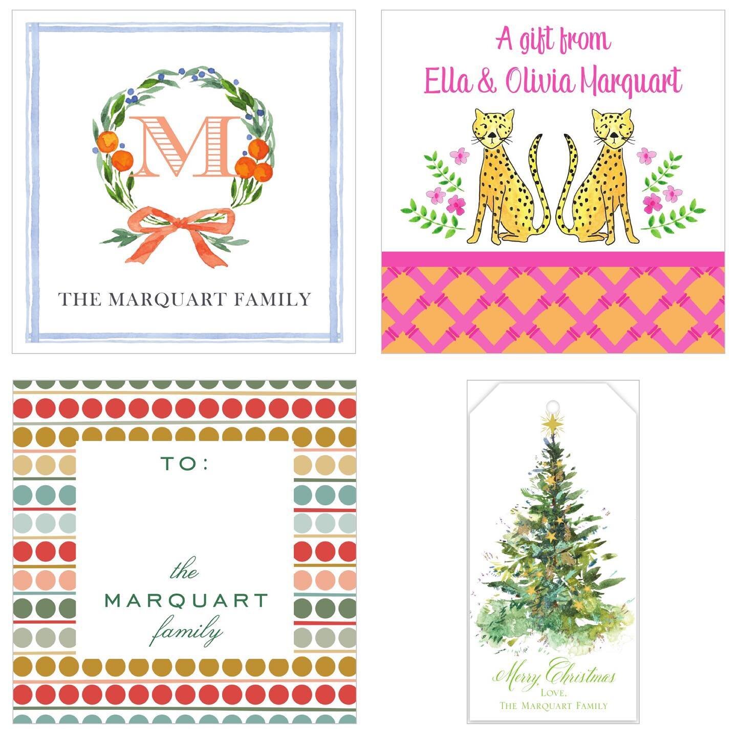 It was time to replenish some of our gift tags and all holiday tags and stickers are 20% off! Super easy to design and order online ➡️ Www.littlebearpaper.Printswell.com
