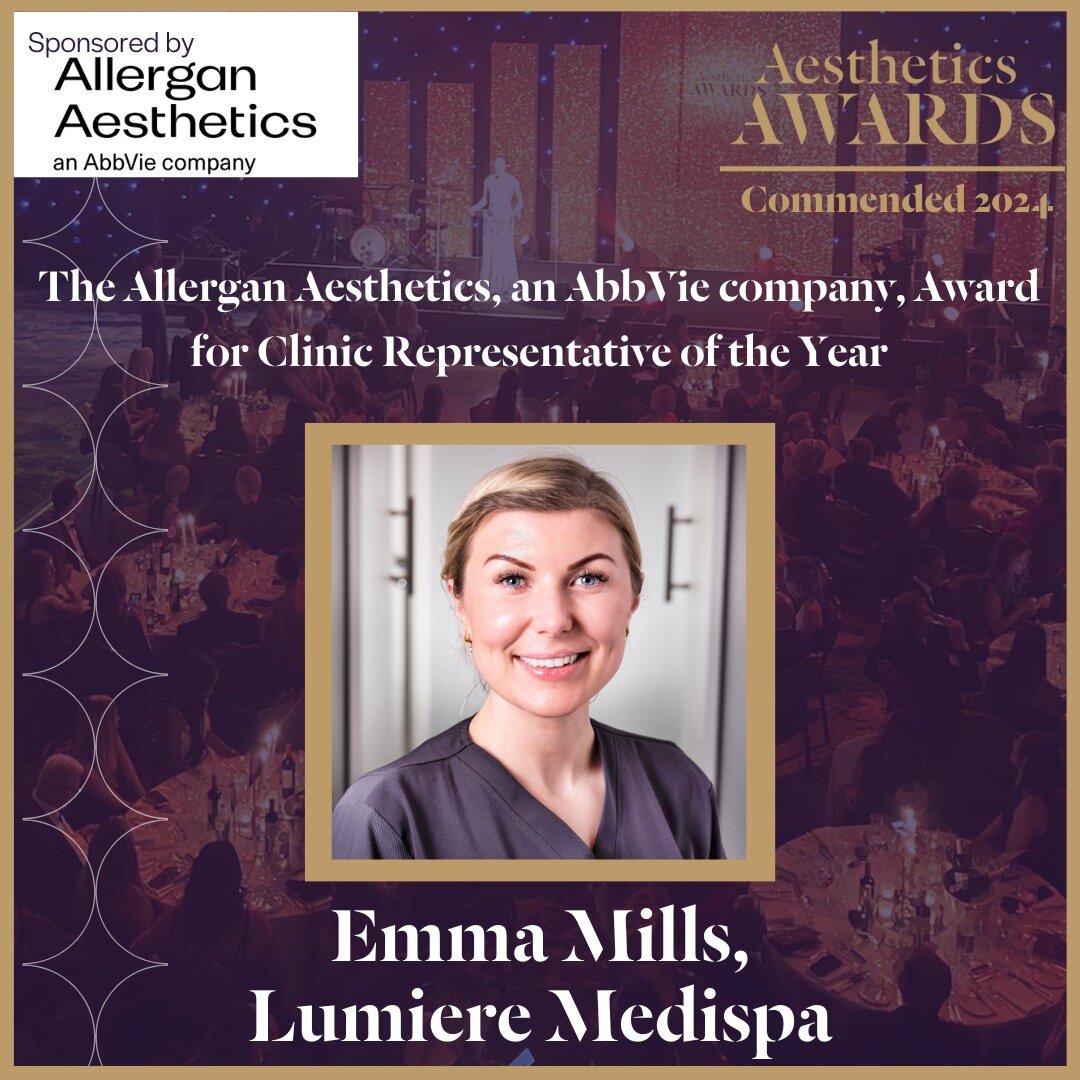 We are so proud of Emma Mills Aesthetician at Lumiere Medispa for receiving a national commendation at the #aestheticsawards2024 💪⭐🧡

If you would like to have a consultation with Emma or any of our award winning team click the link in bio 

#skinh