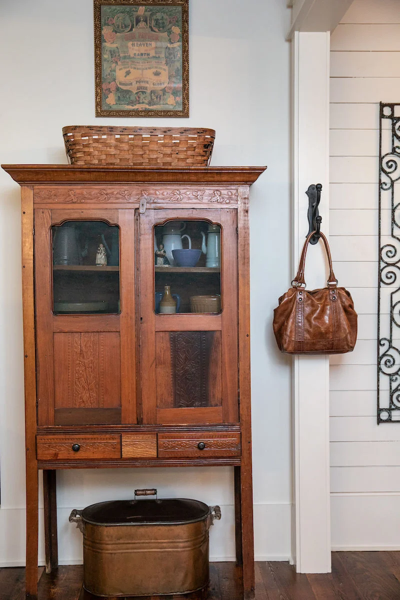 Melane has been carrying this sentimental piece—a pie safe—from home to home since she was 17.