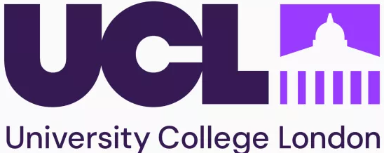 UCL University College London logo with stylized purple building silhouette.