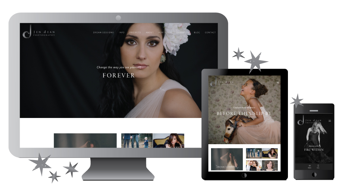 We created a beautiful new responsive website to take the client on a journey into her Dream Sessions.
