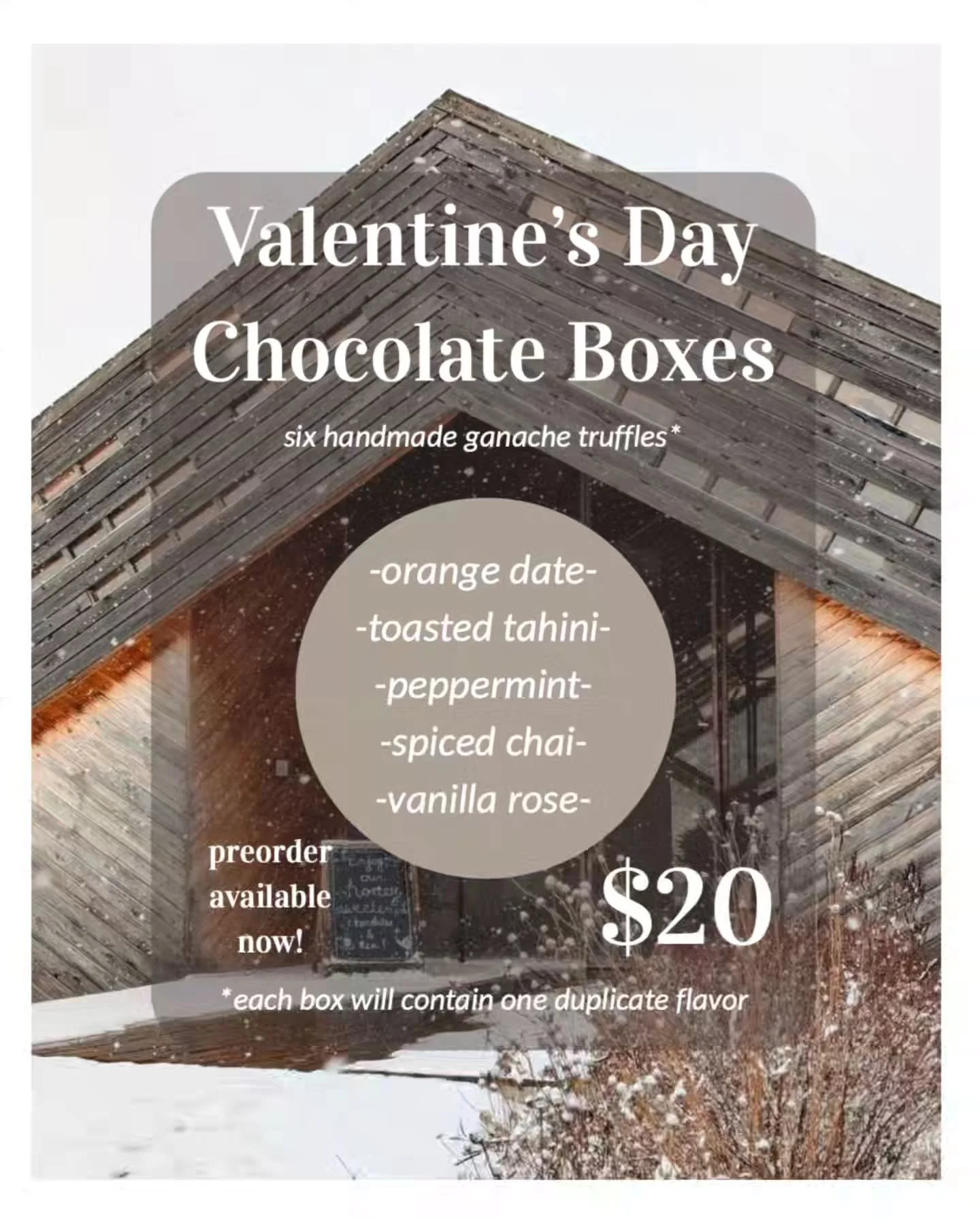 2026 Valentine&rsquo;s Chocolate Boxes are here!

Celebrate you and your loved ones with a luscious box of assorted ganache truffles, handmade here at the Honeybee Embassy using 100% dark organic chocolate, fresh cream, and of course our own raw Fing